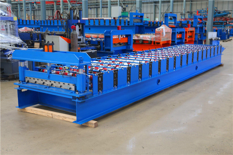 16 Stations Metal Sheet Roll Forming Machine For Roof And Wall Profile With Cut To Length